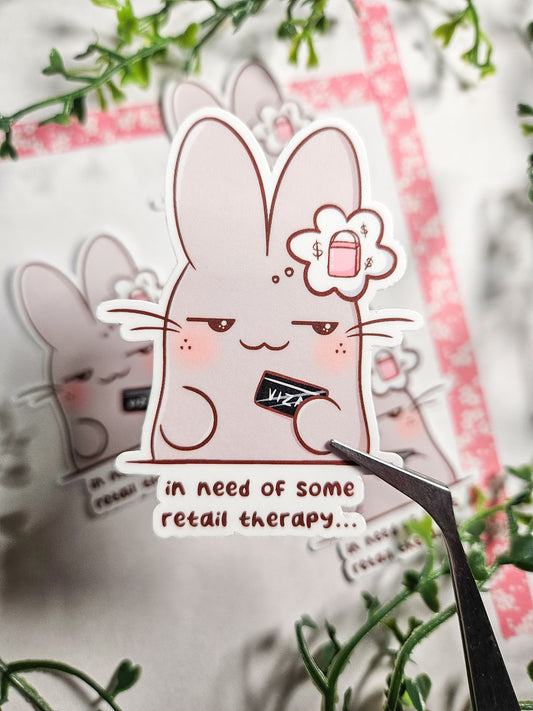 retail therapy sticker