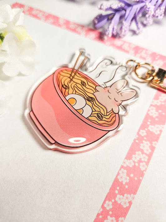 ramen bunny keychain