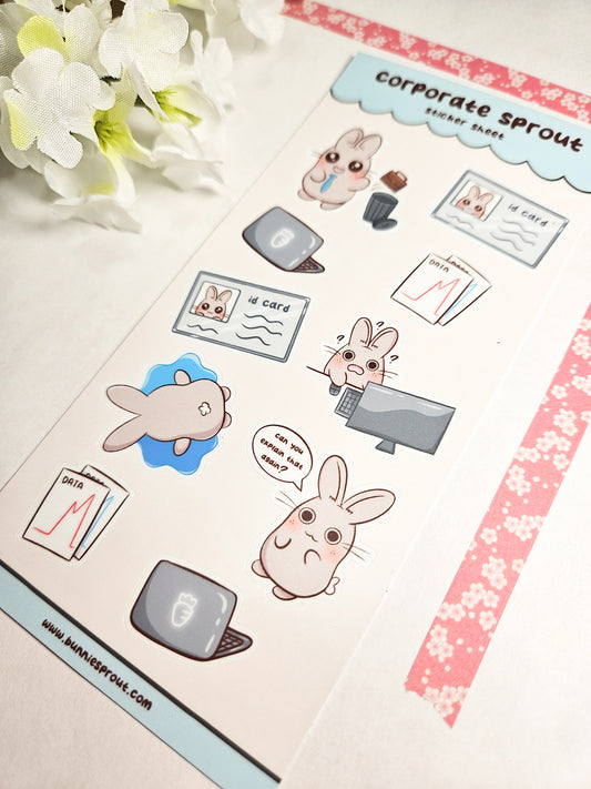 corporate sprout sticker sheet