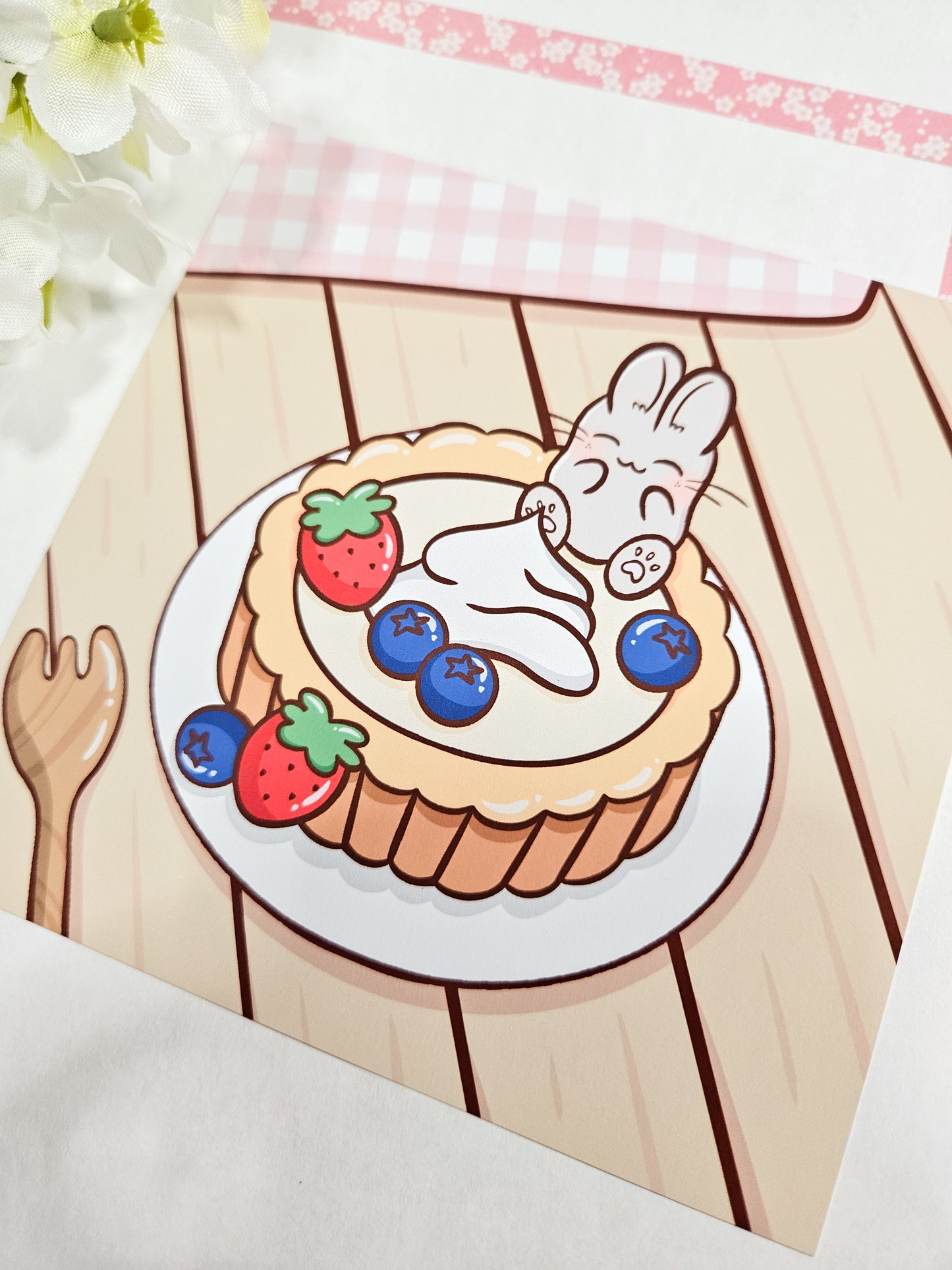 bunny picnic print