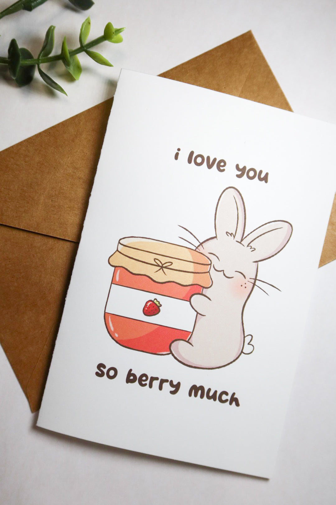 i love you so berry much greeting card