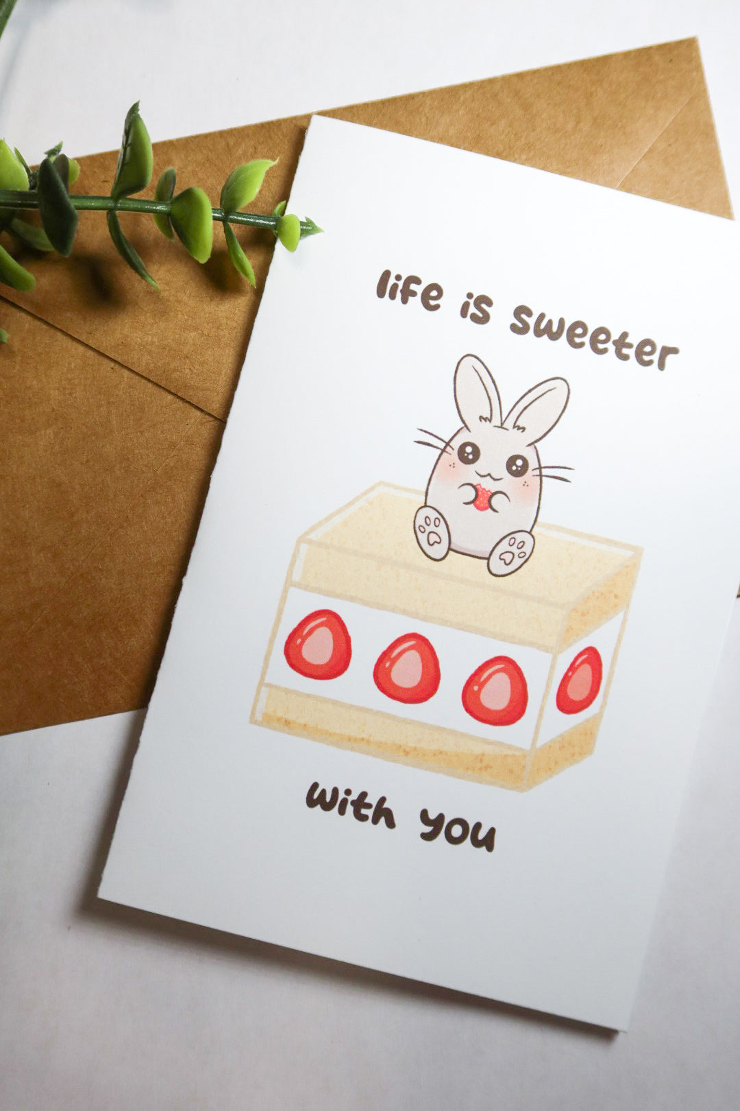 life is sweeter with you greeting card