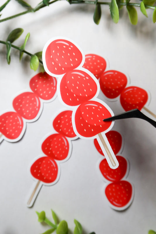 strawberry tanghulu sticker