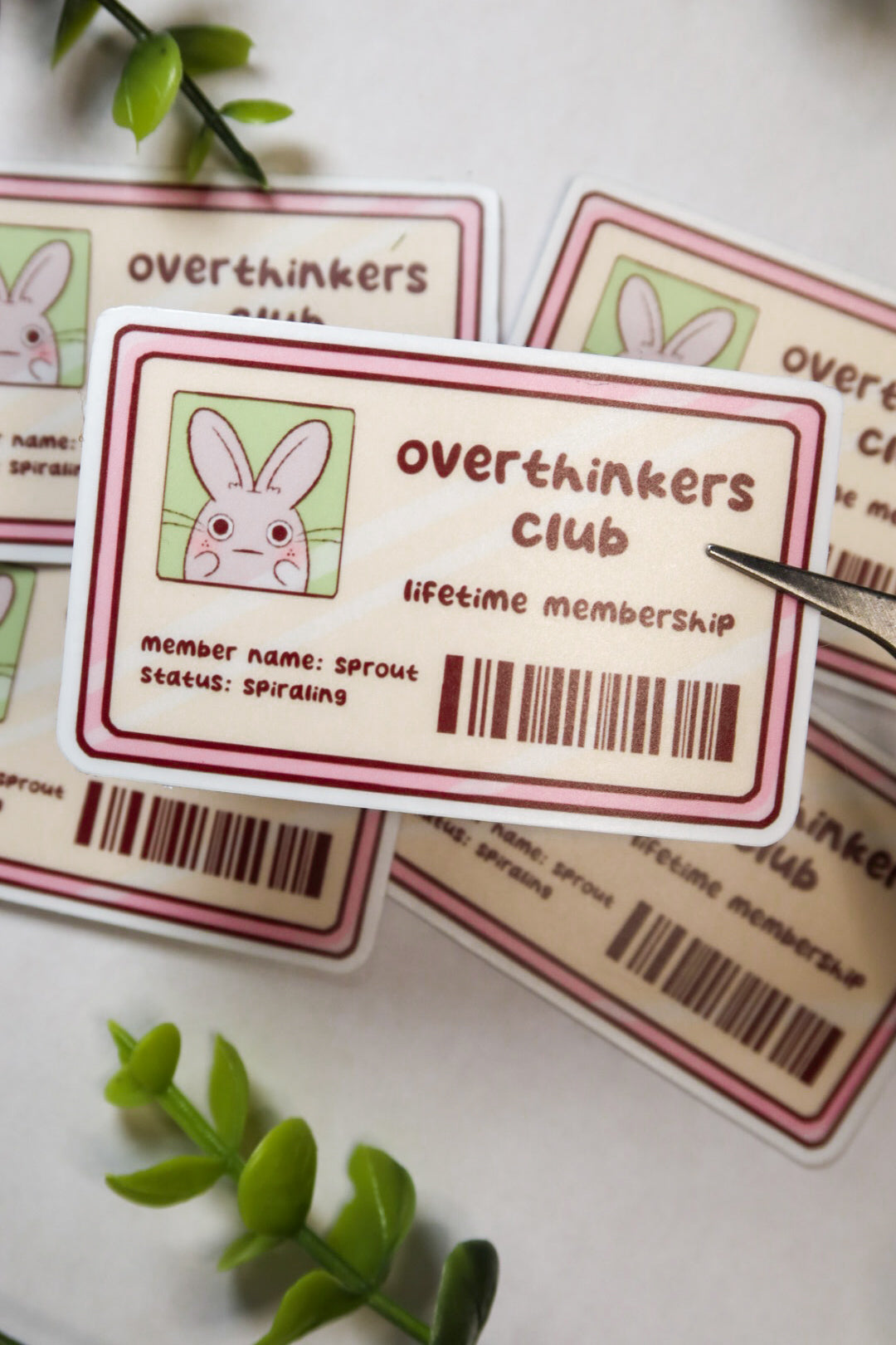 overthinkers club sticker