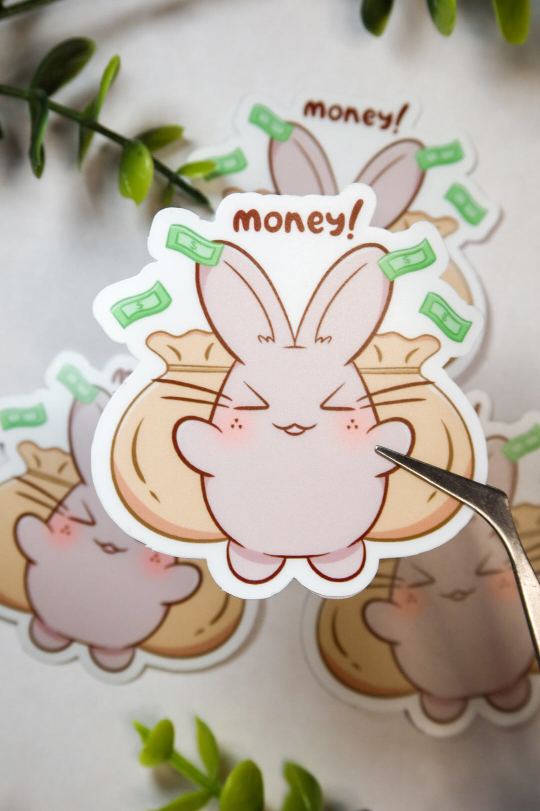 money! bunny sticker