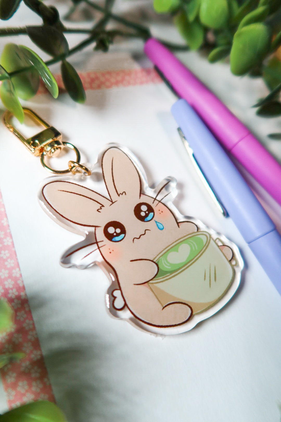 emotional support beverage keychain