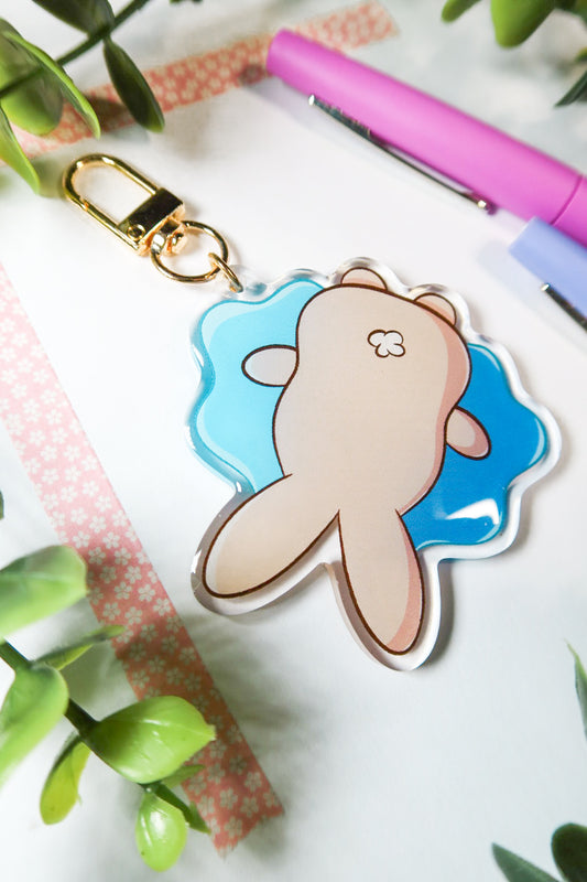 crying bunny keychain