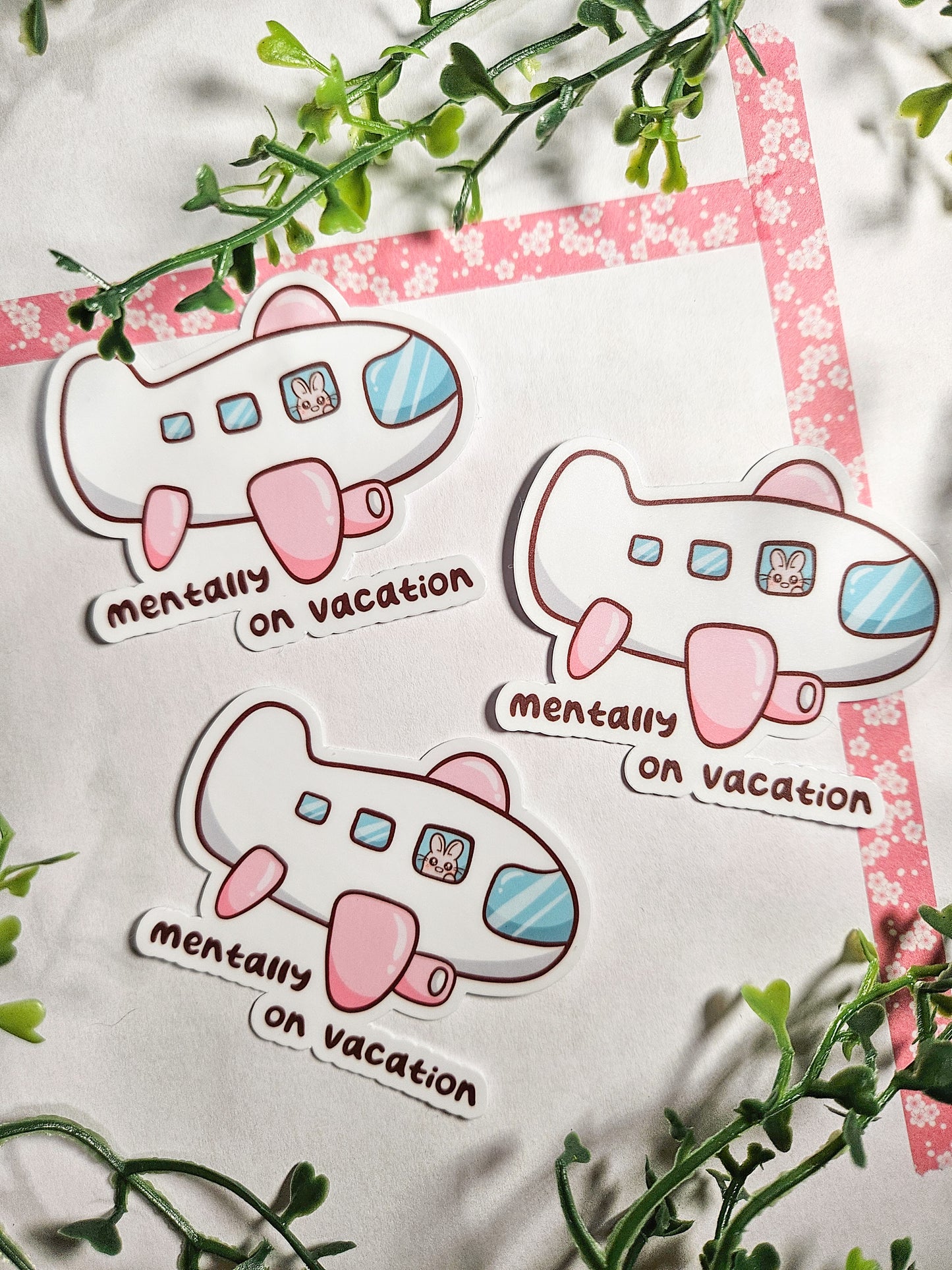 mentally on vacation sticker