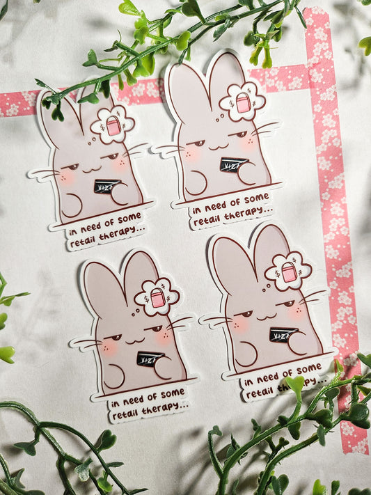 retail therapy sticker