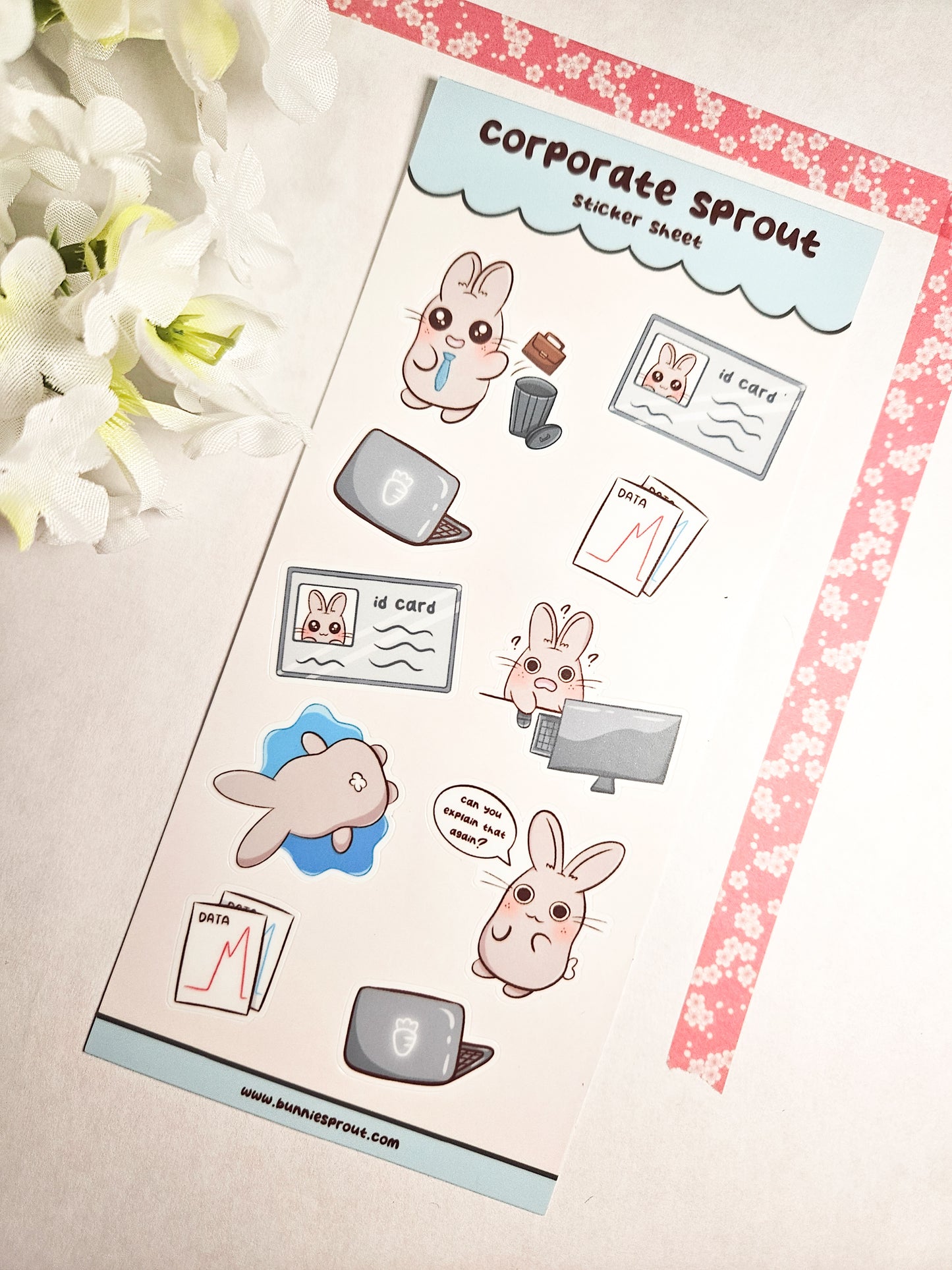 corporate sprout sticker sheet