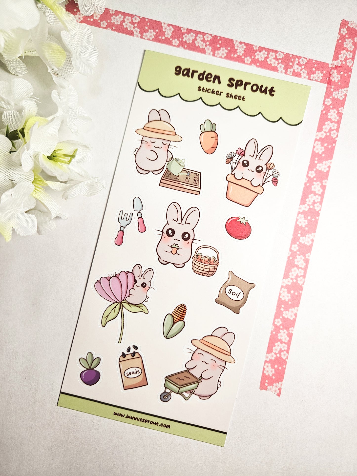 garden sprout sticker sheet