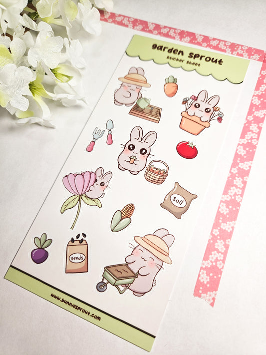 garden sprout sticker sheet