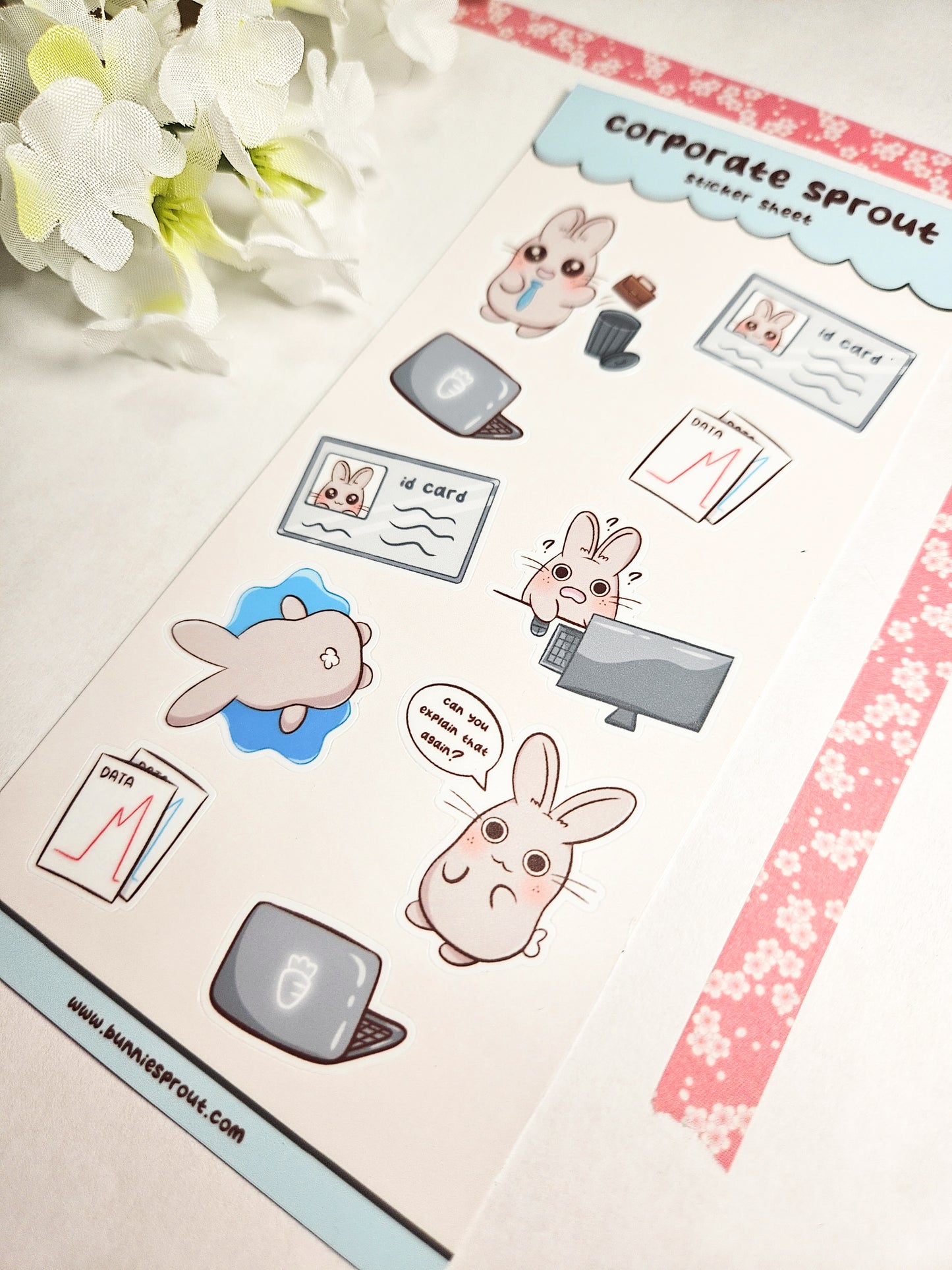 corporate sprout sticker sheet