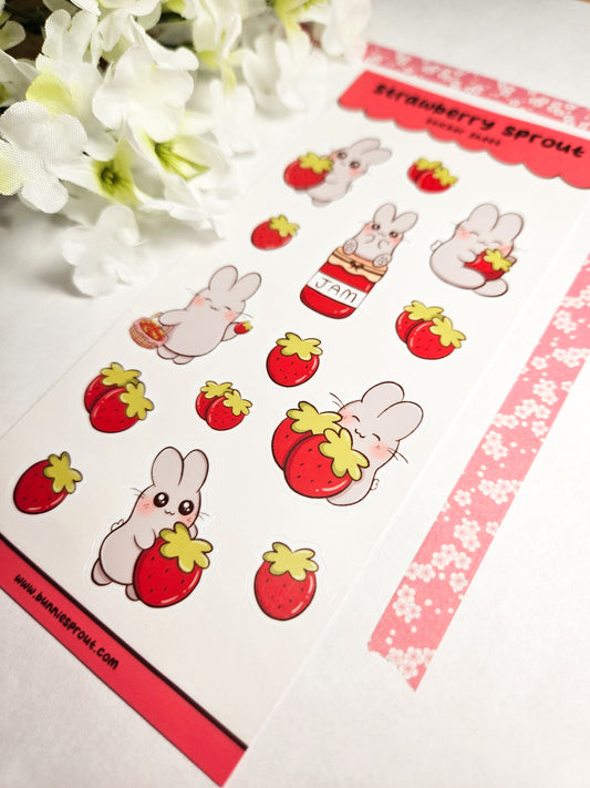 strawberry sprout sticker sheet