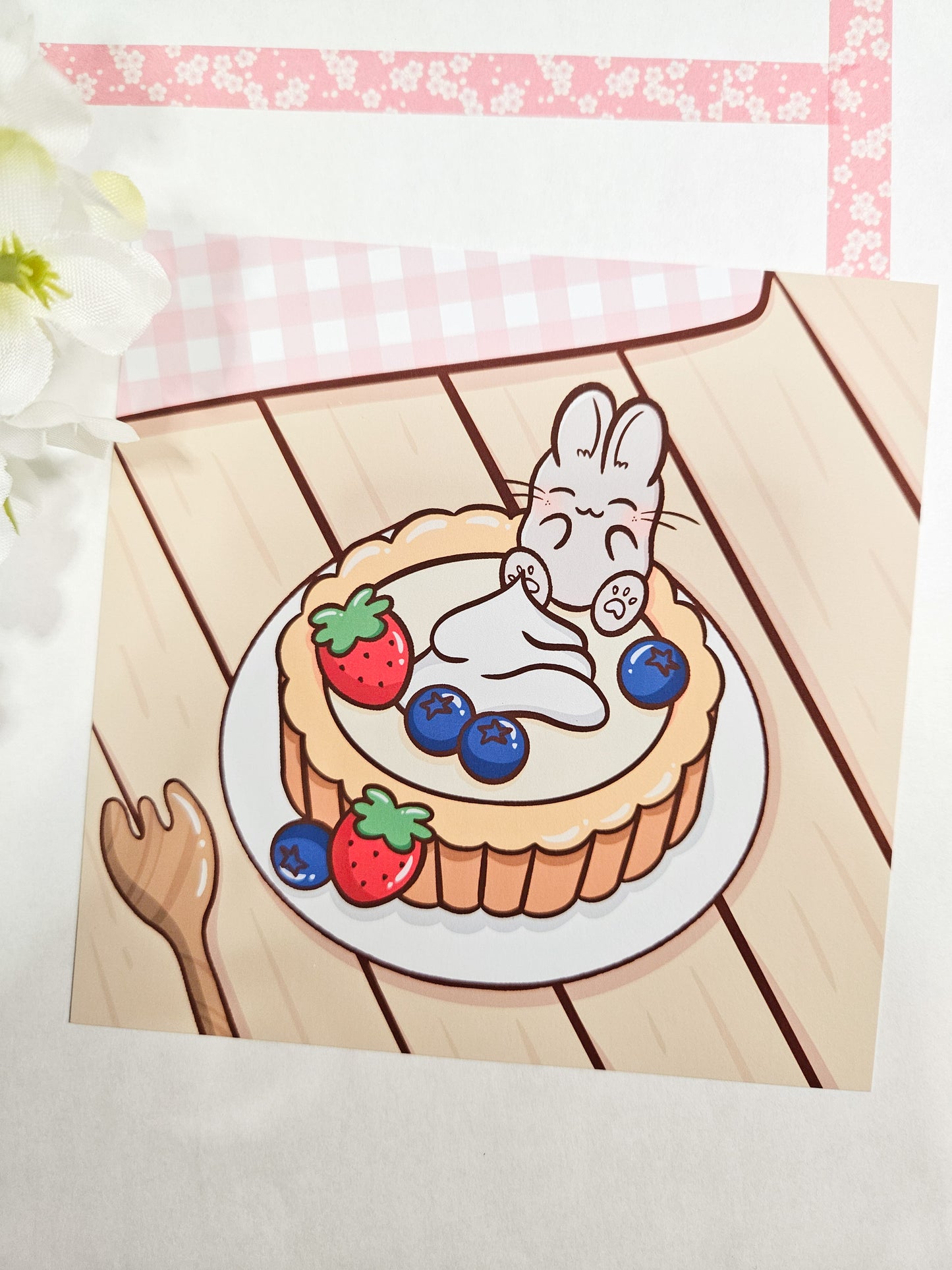 bunny picnic print