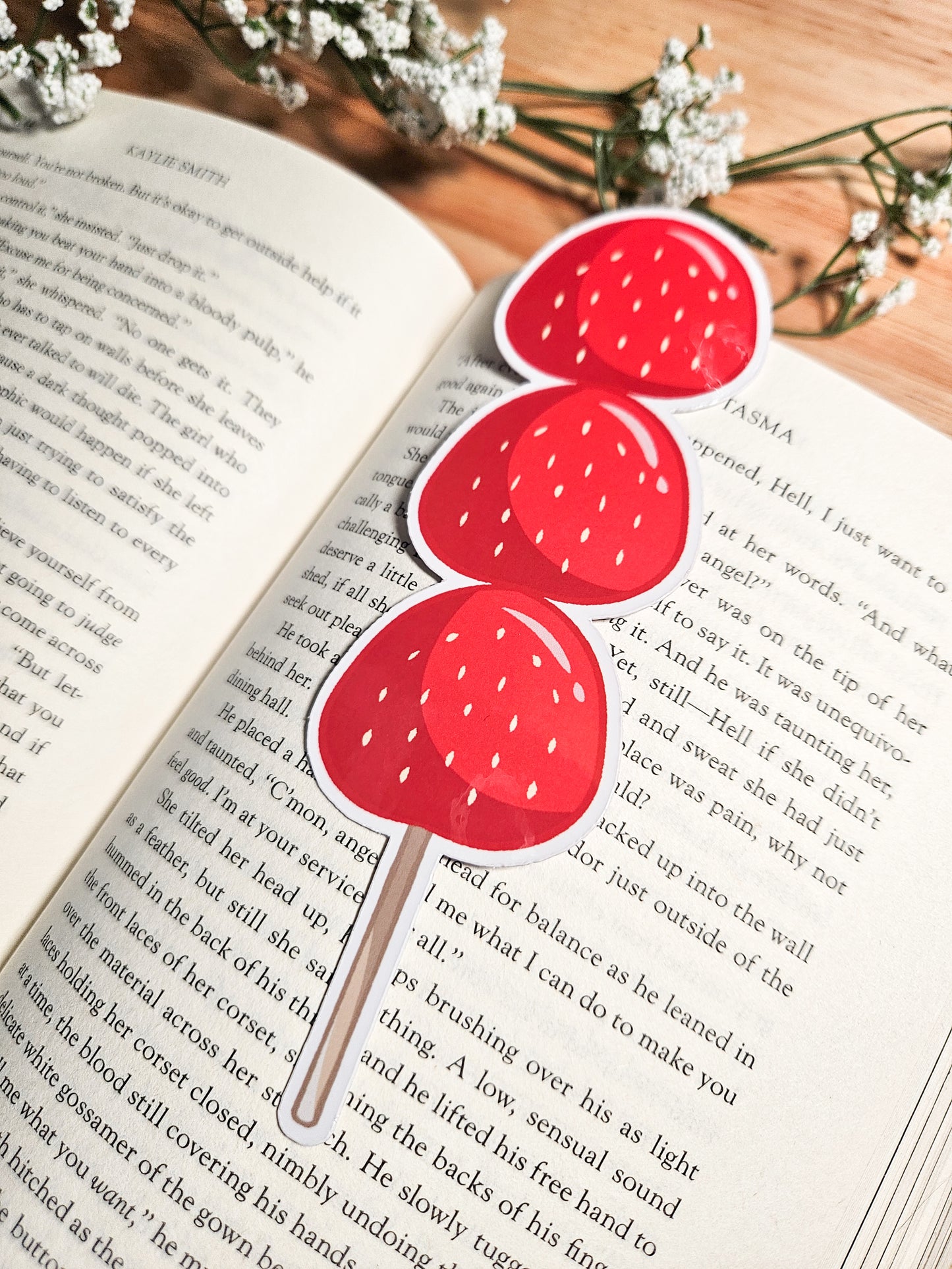strawberry tanghulu bookmark