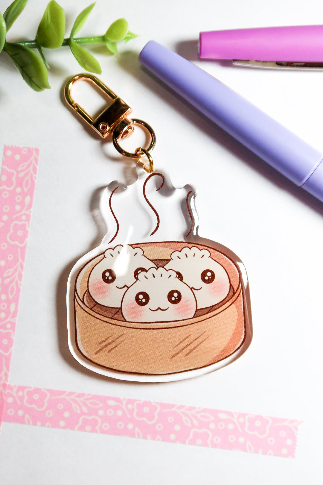 cute dumpling keychain