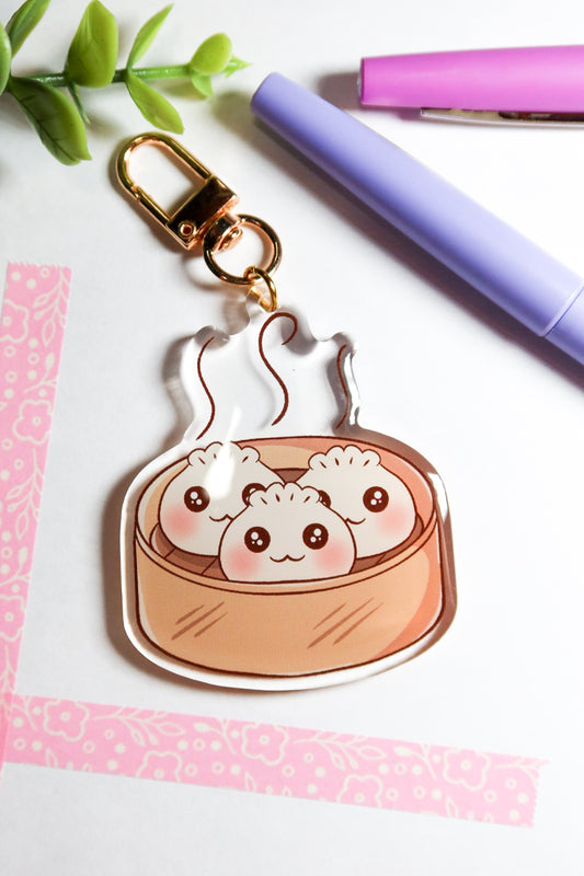 cute dumpling keychain