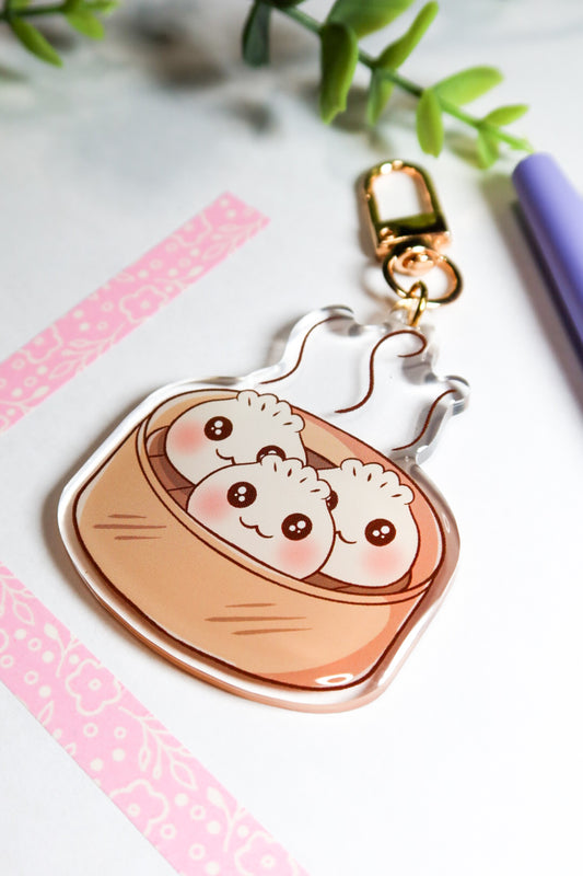 cute dumpling keychain