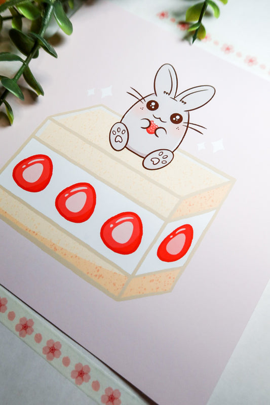 strawberry cake print