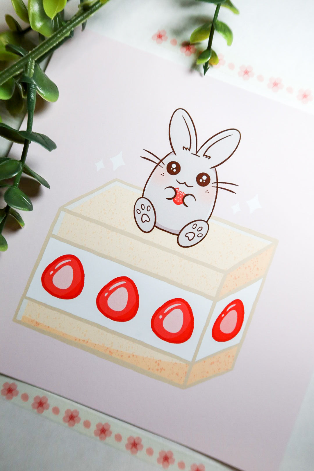 strawberry cake print