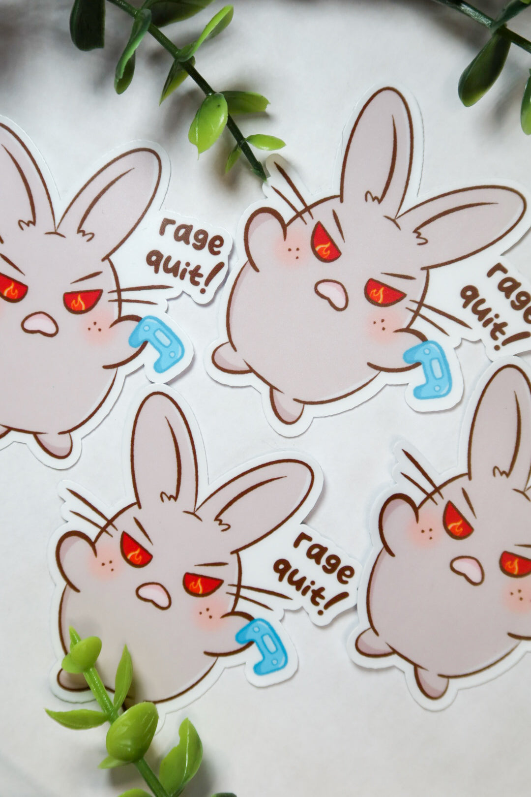 rage quit! bunny sticker