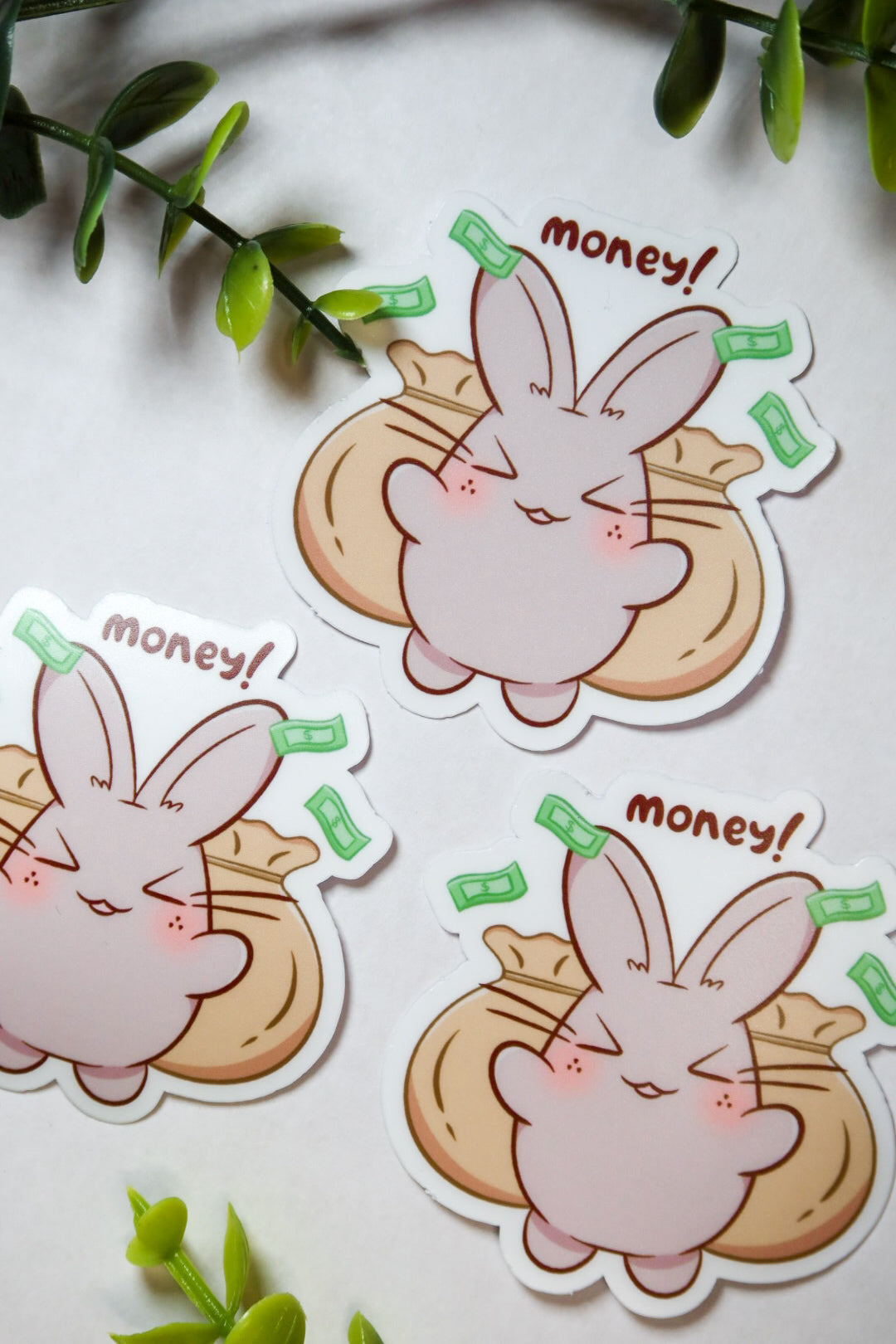 money! bunny sticker