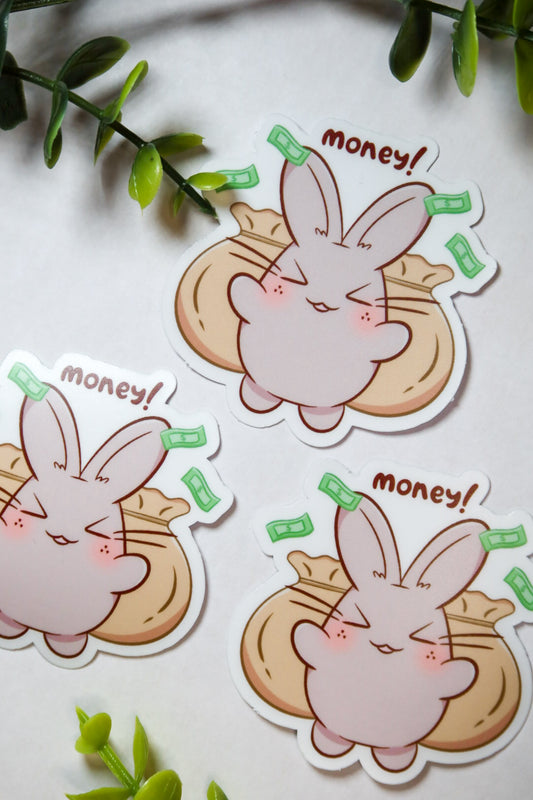 money! bunny sticker