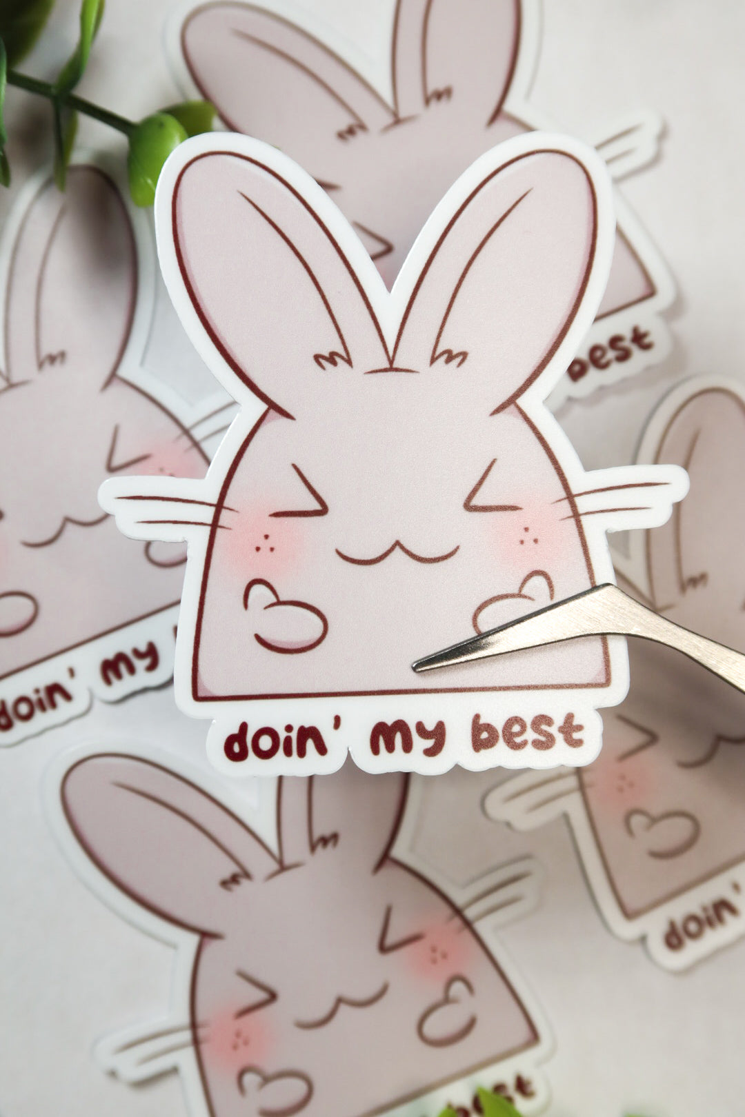 doin' my best bunny sticker