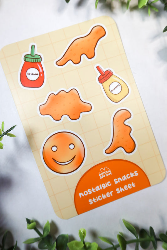 nostalgic snacks sticker sheet