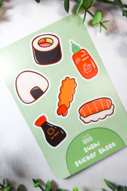 sushi sticker sheet