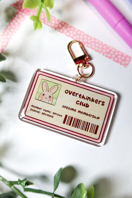 overthinkers club keychain