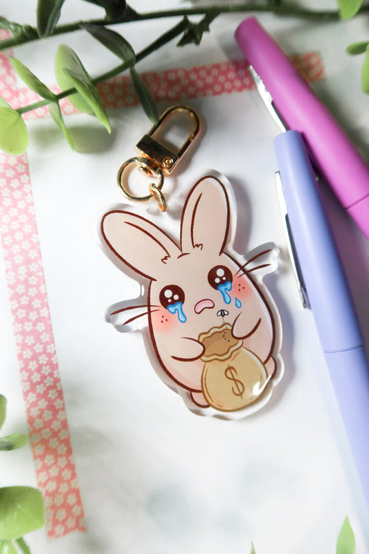 no funds, no funs keychain