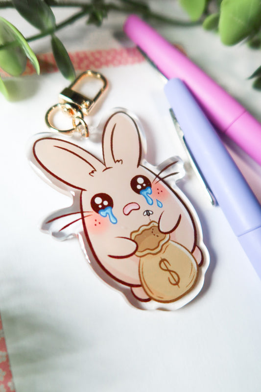 no funds, no funs keychain