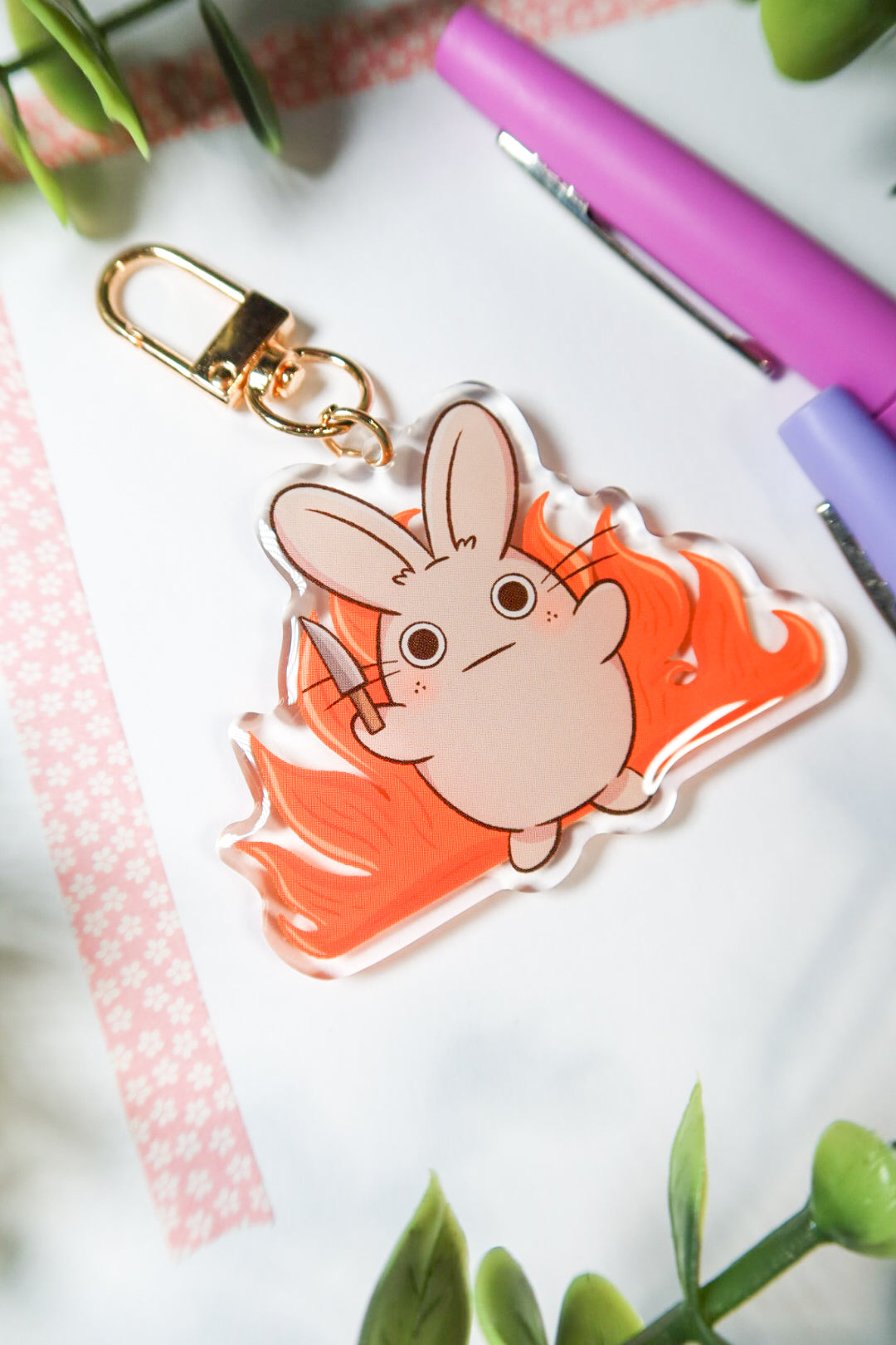 everything is fine keychain