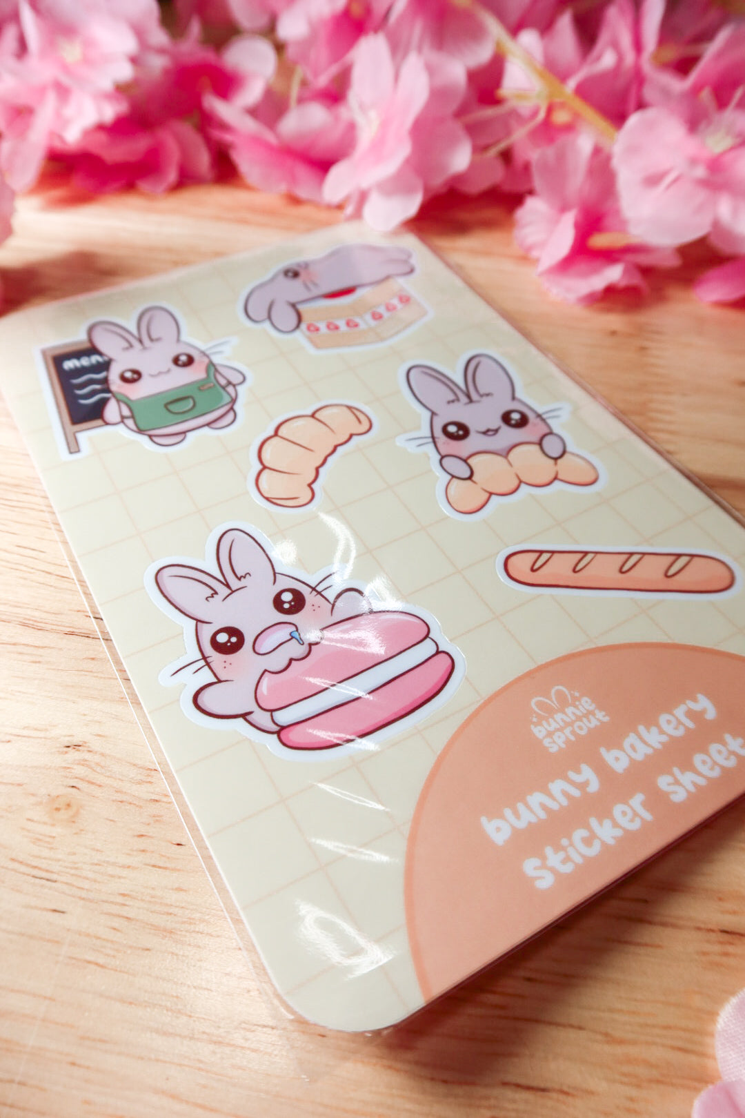 bunny bakery sticker sheet