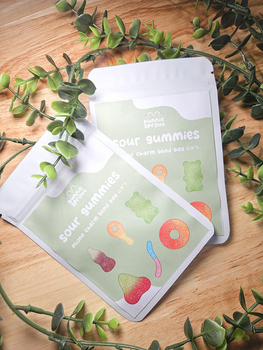 sour gummies phone charm blind bag
